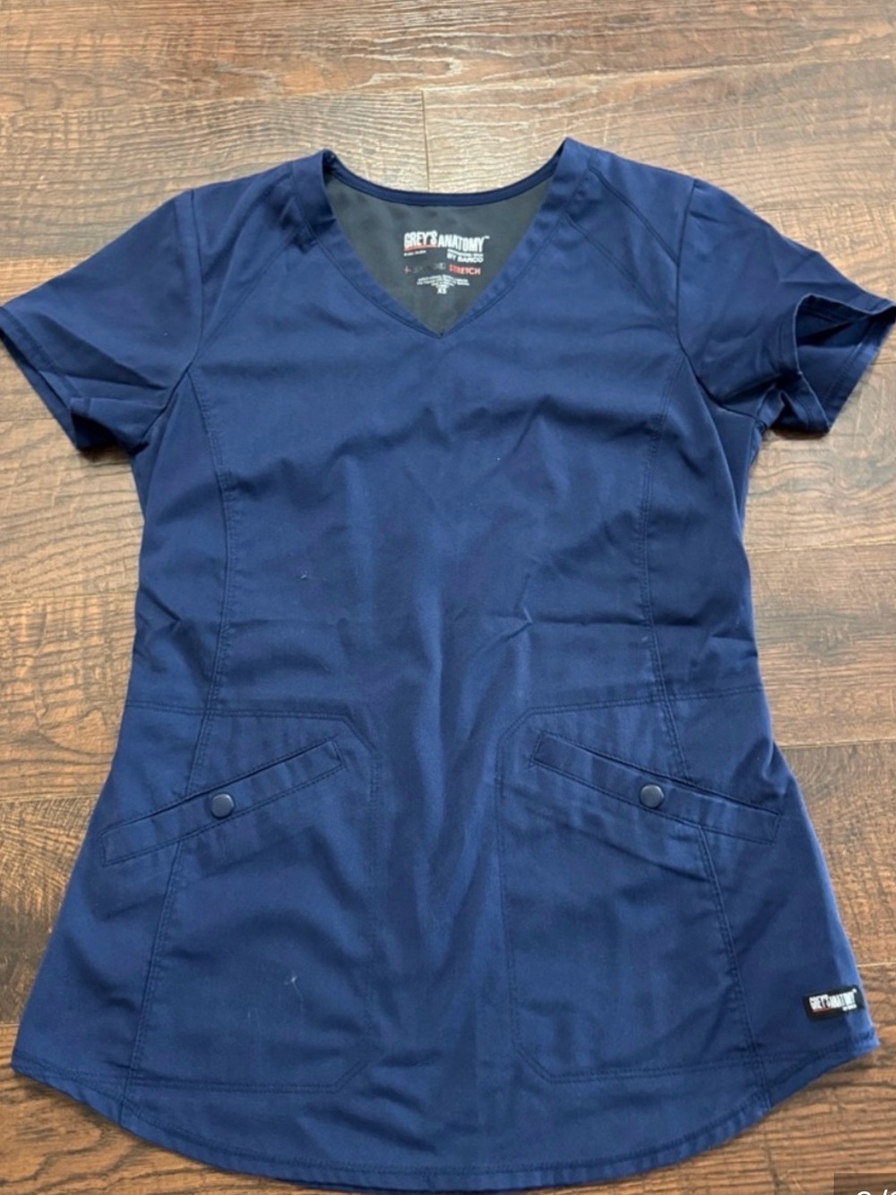 Grey's Anatomy Navy V-Neck Work Top